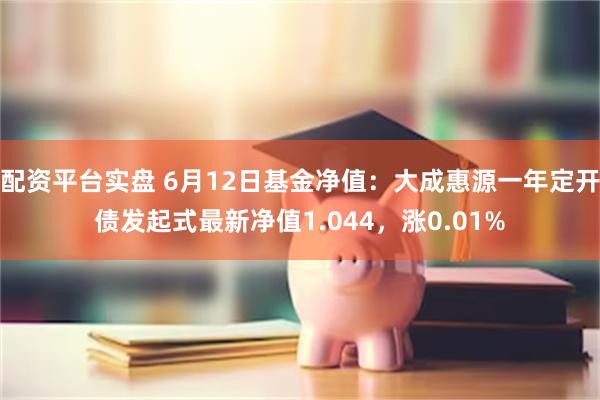 配资平台实盘 6月12日基金净值：大成惠源一年定开债发起式最新净值1.044，涨0.01%