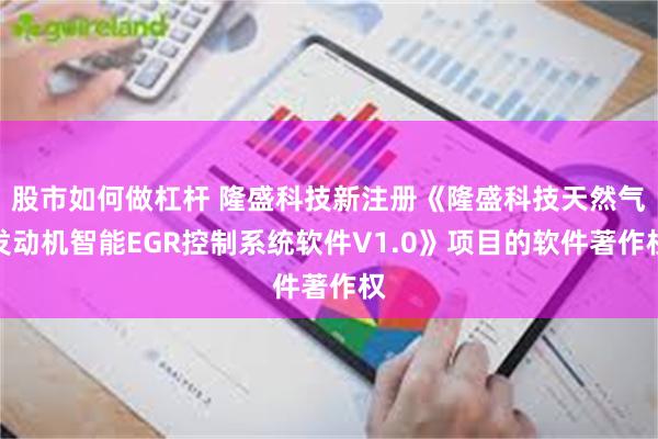 股市如何做杠杆 隆盛科技新注册《隆盛科技天然气发动机智能EGR控制系统软件V1.0》项目的软件著作权