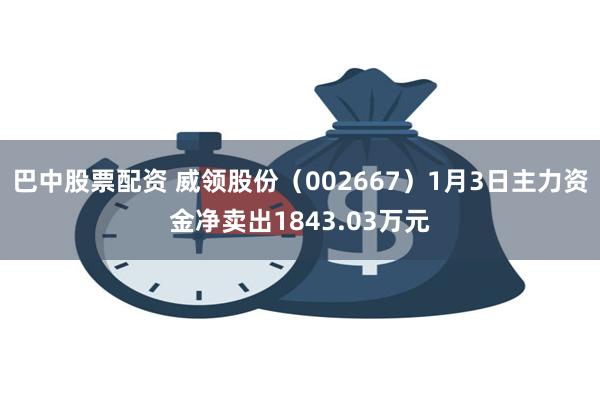 巴中股票配资 威领股份（002667）1月3日主力资金净卖出1843.03万元